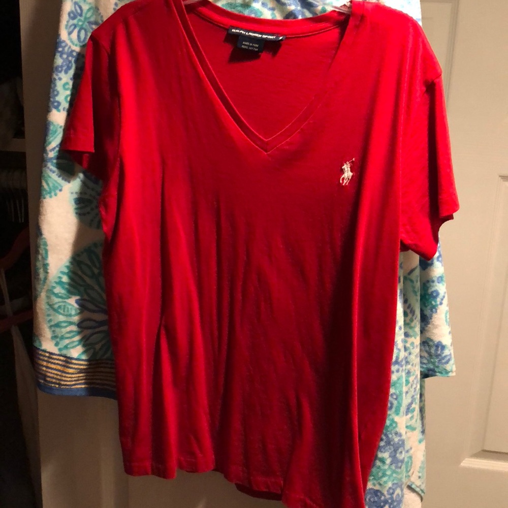 Red Ralph Lauren V-Neck